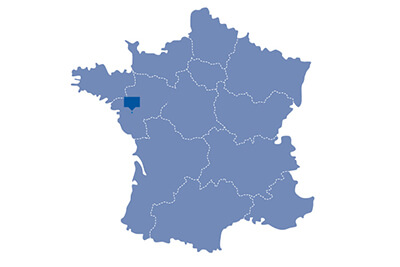 carte de la france avec  nantes